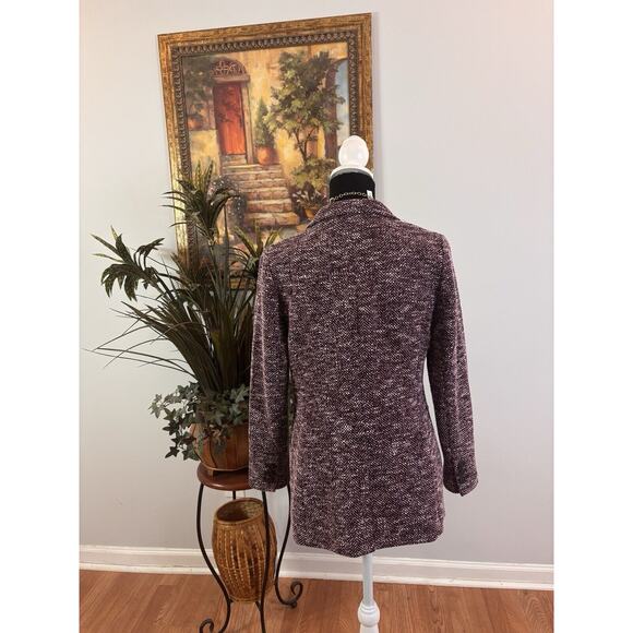 Talbots Women Mélange HERRINGBONE 4P Tweed Blazer Long Sleeve Lapel Notch Collar - Picture 5 of 14